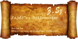 Zajácz Szilveszter névjegykártya